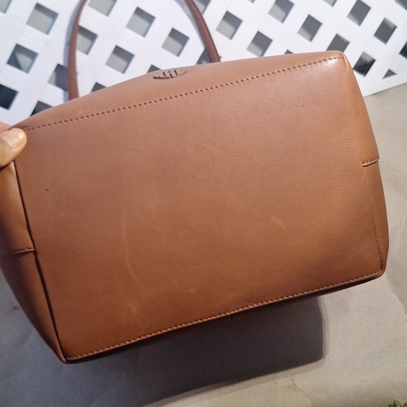 NWT New Amsterdam Leatherworks Large Brown Leather Tote/Bag - Picture 5 of 9